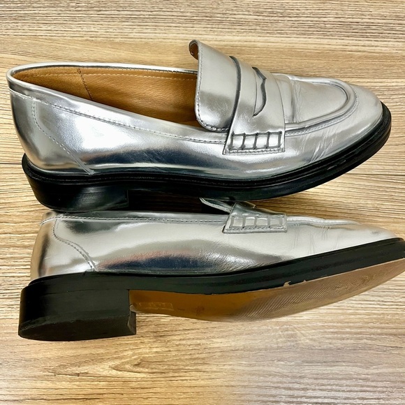 Madewell The Vernon Leather Loafer in Silver Size 9 - Picture 6 of 9